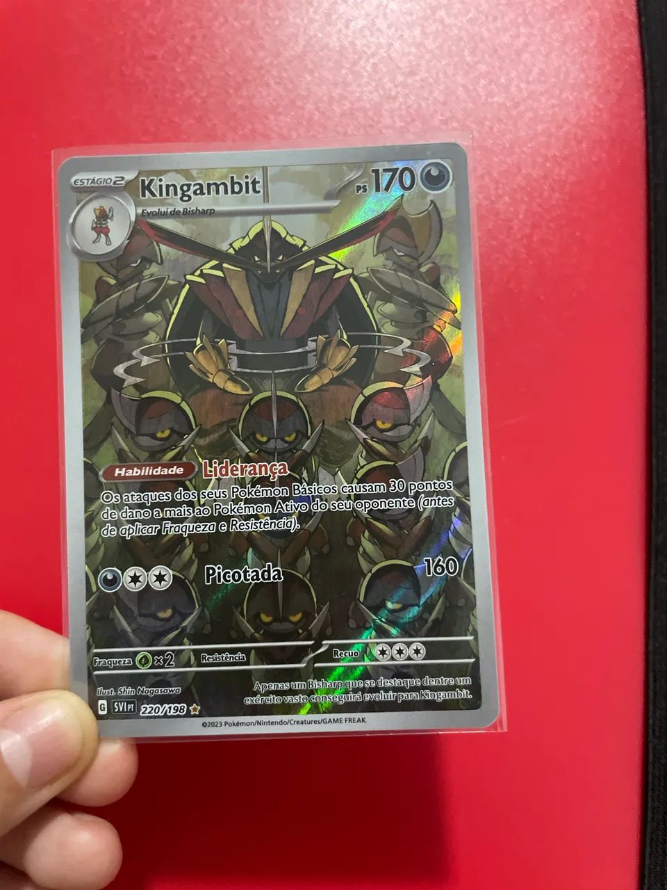 Cartas Pokémon original copag-Kingambit (220/198) arte rara! - Foto 3