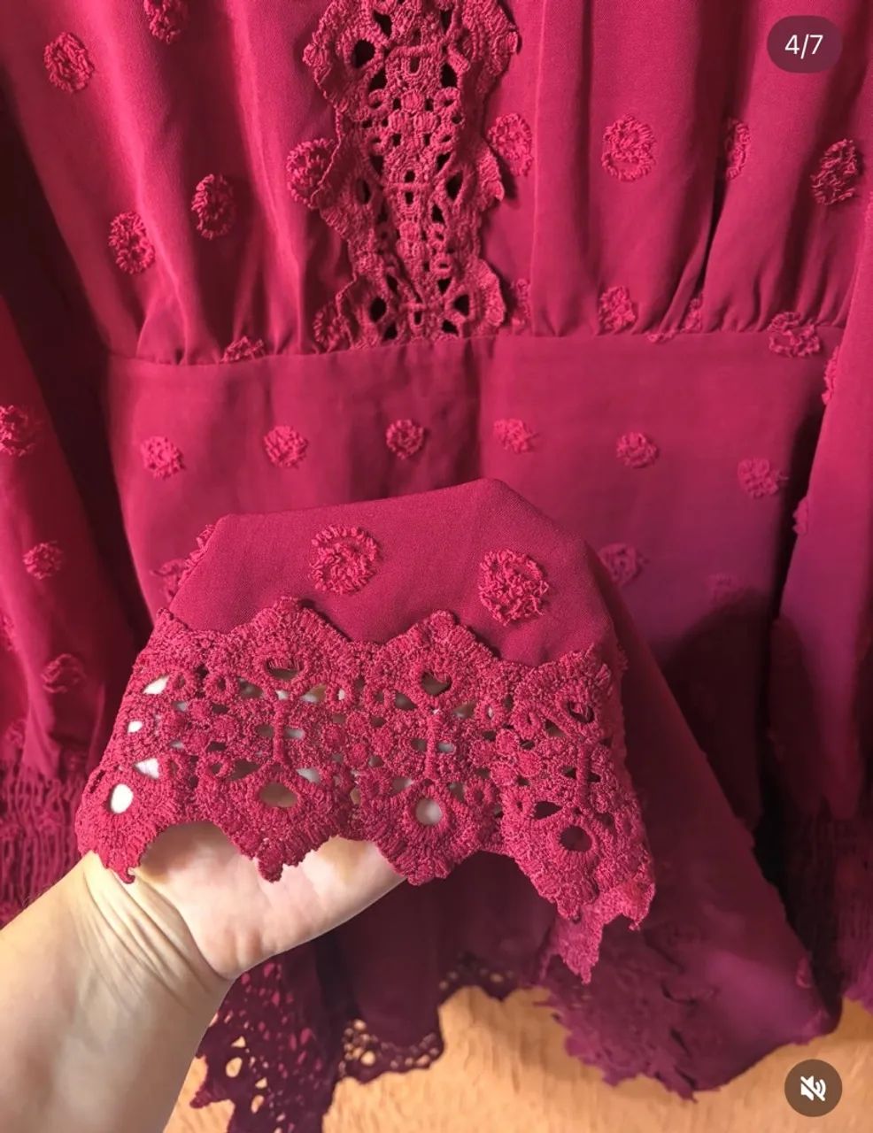 Vestido rendado romântico  - Foto 4