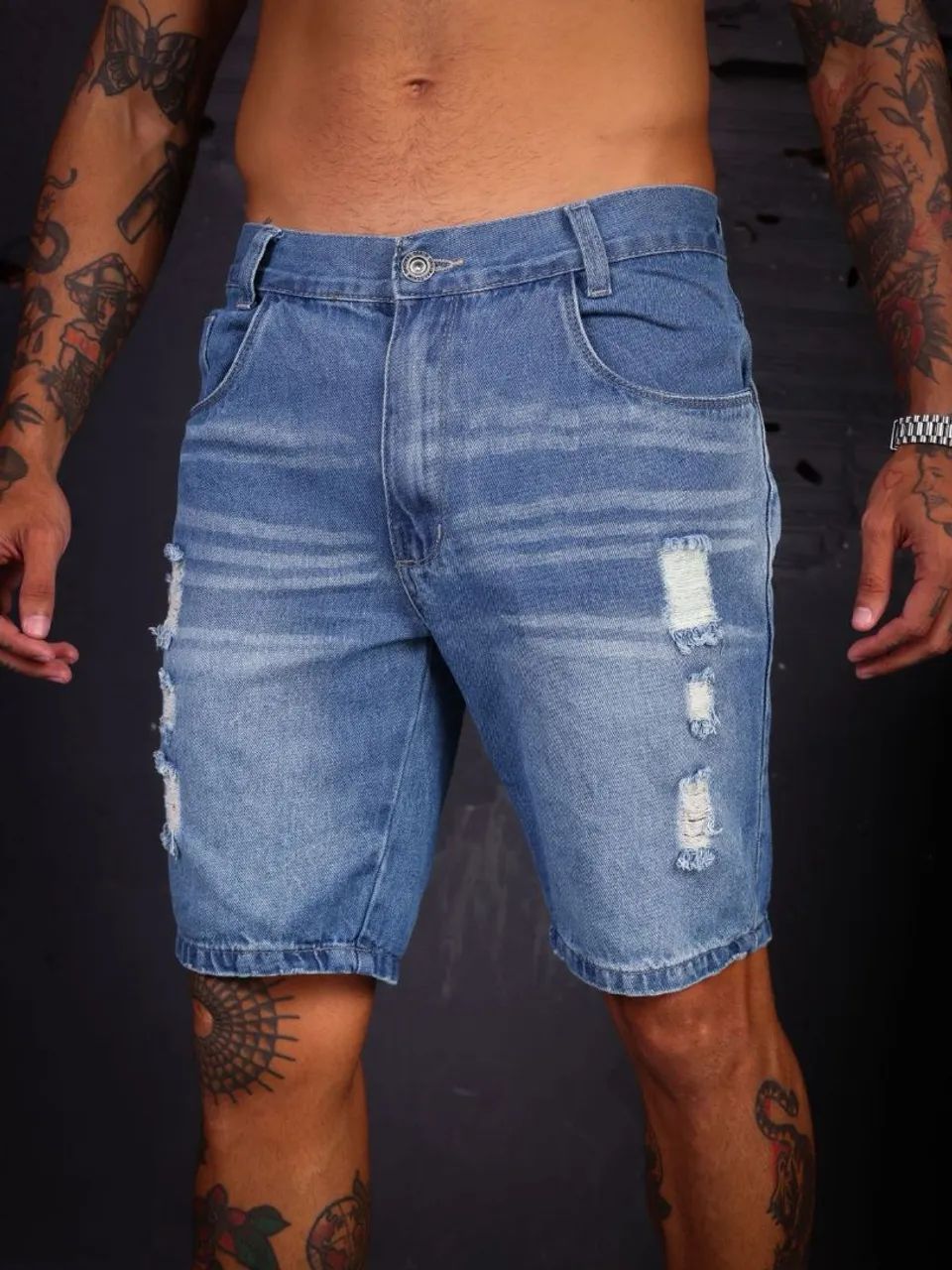 Bermudas jeans com cordinhas disponível  - Foto 4