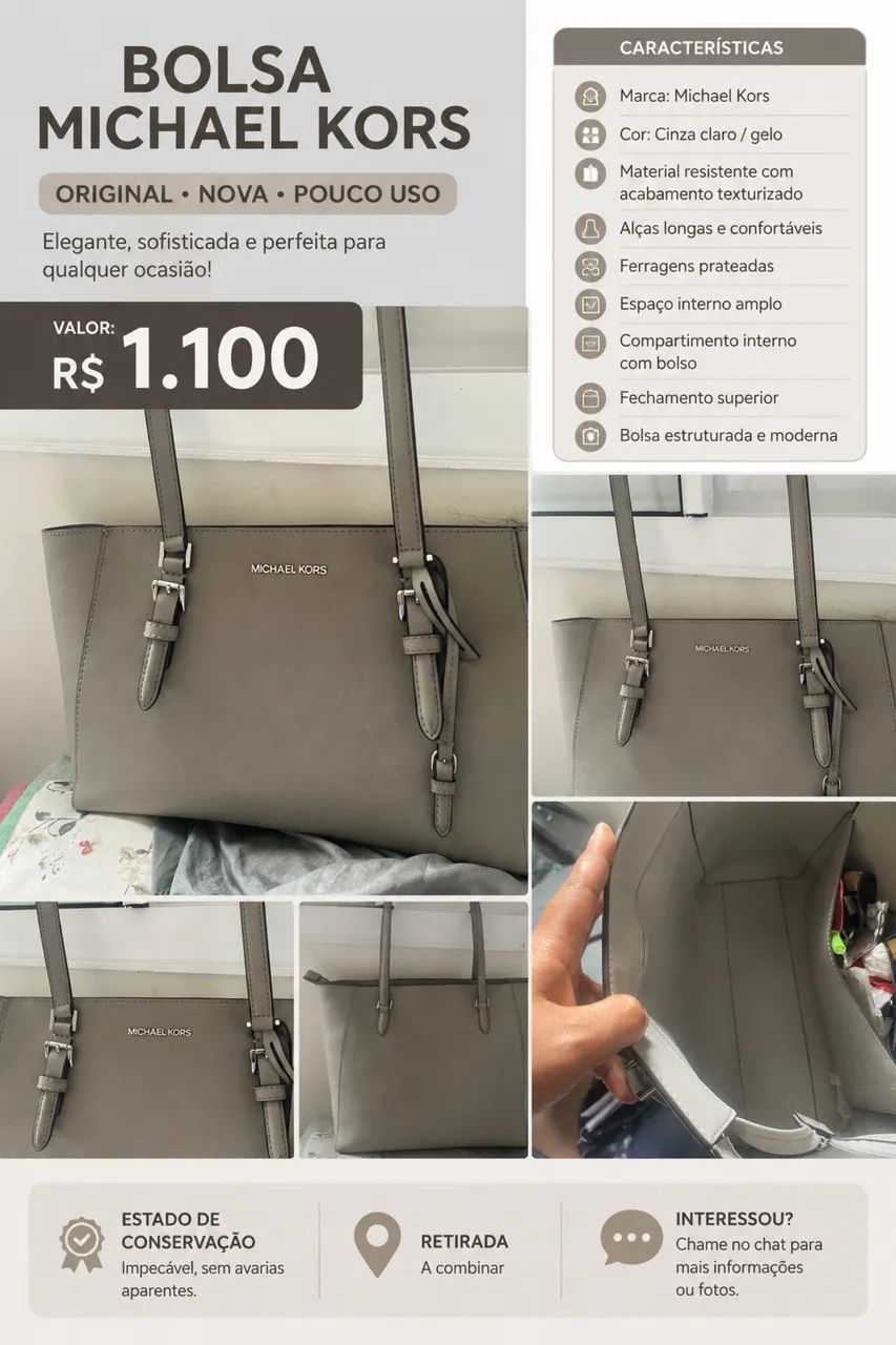 Bolsa Michael Kors modelo Jet Set Travel Saffiano Leather Carryall