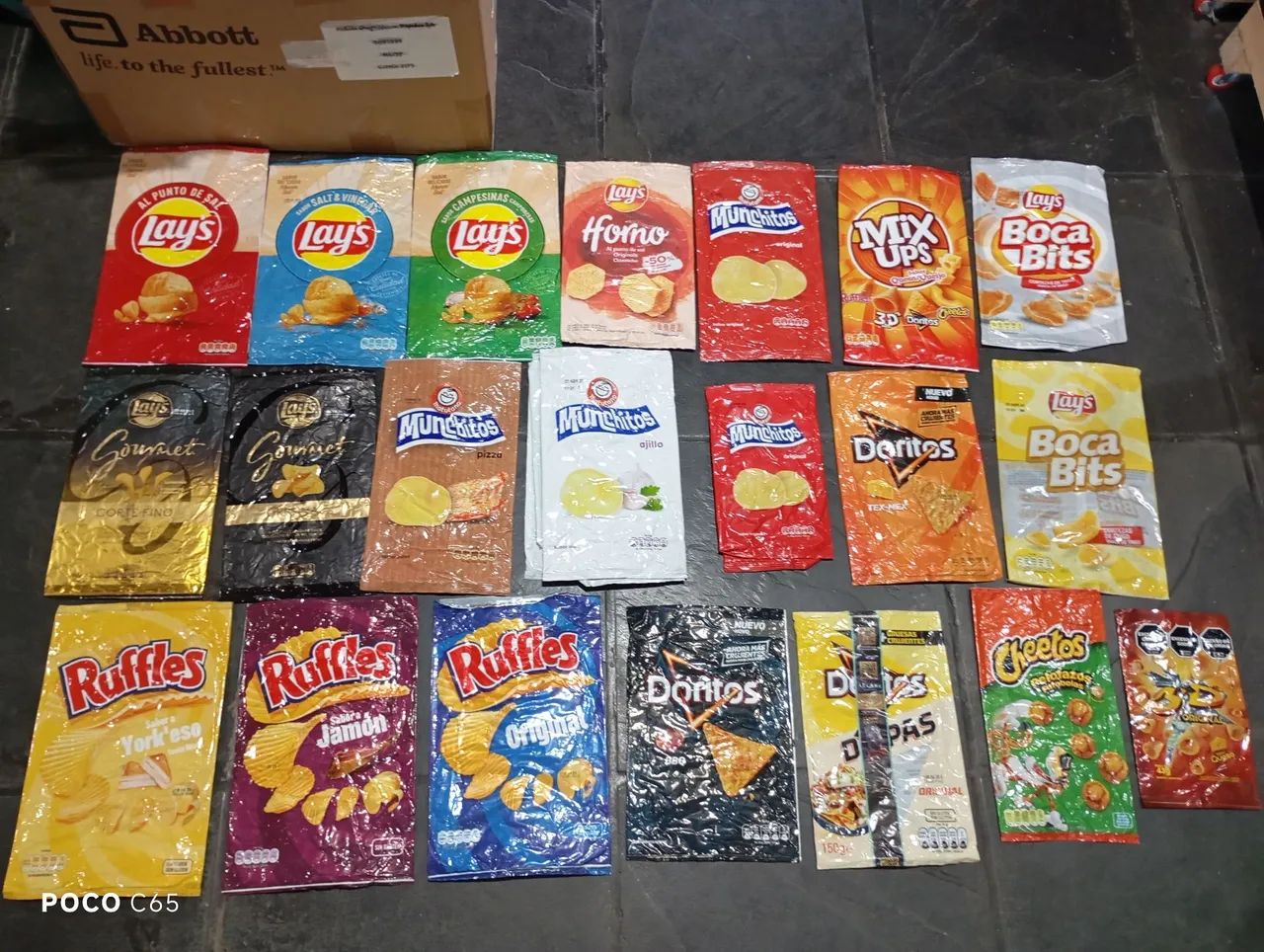 Embalagens salgadinhos lays, ruffles e correlatos elma chips extrangeiras Ilhas Canarias