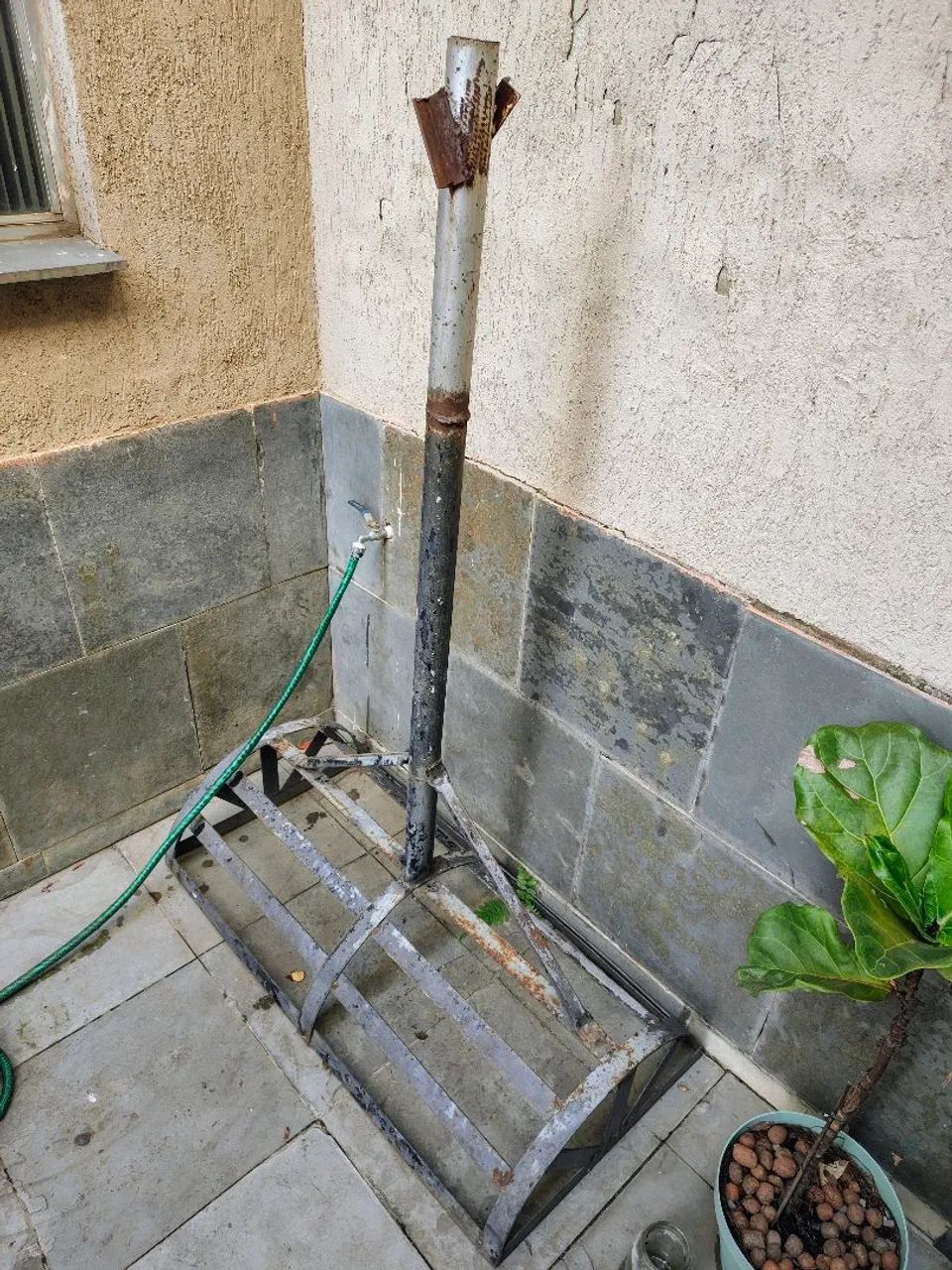 Lixeira de aço de calçada