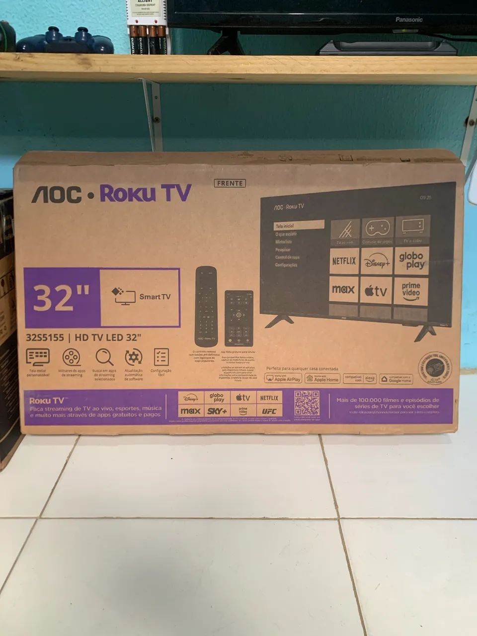 Tv AoC nova na caixa,aberta apenas para testes 