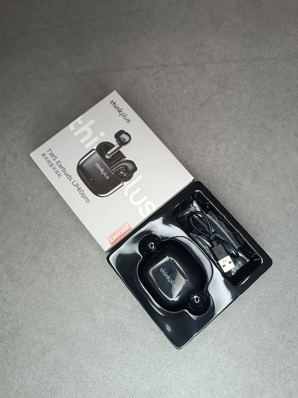 Fone bluetooth Lenovo LP40 PRO preto - Foto 4