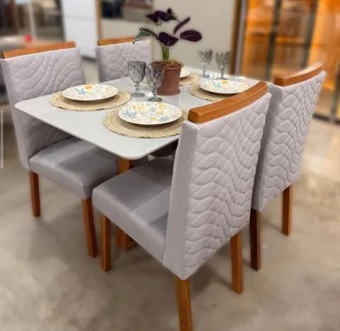 Mesa de jantar de 4 cadeiras 1.20x80