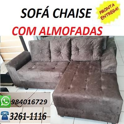 Entregamos No Mesmo Dia!!Sofa Chaise Com Almofadas Apenas 599,00
