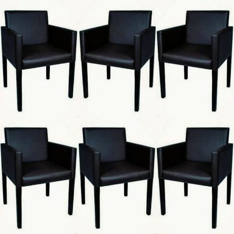 Kit com 6 poltronas em courino