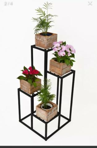 Suporte chao 4 andares ferro Decoraçao