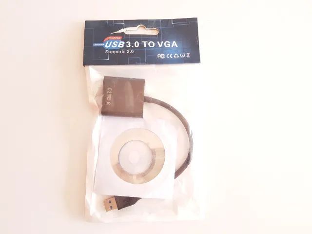 Cabo Adaptador Conversor Usb 3.0 X Vga Monitor Pc Novo - Foto 2