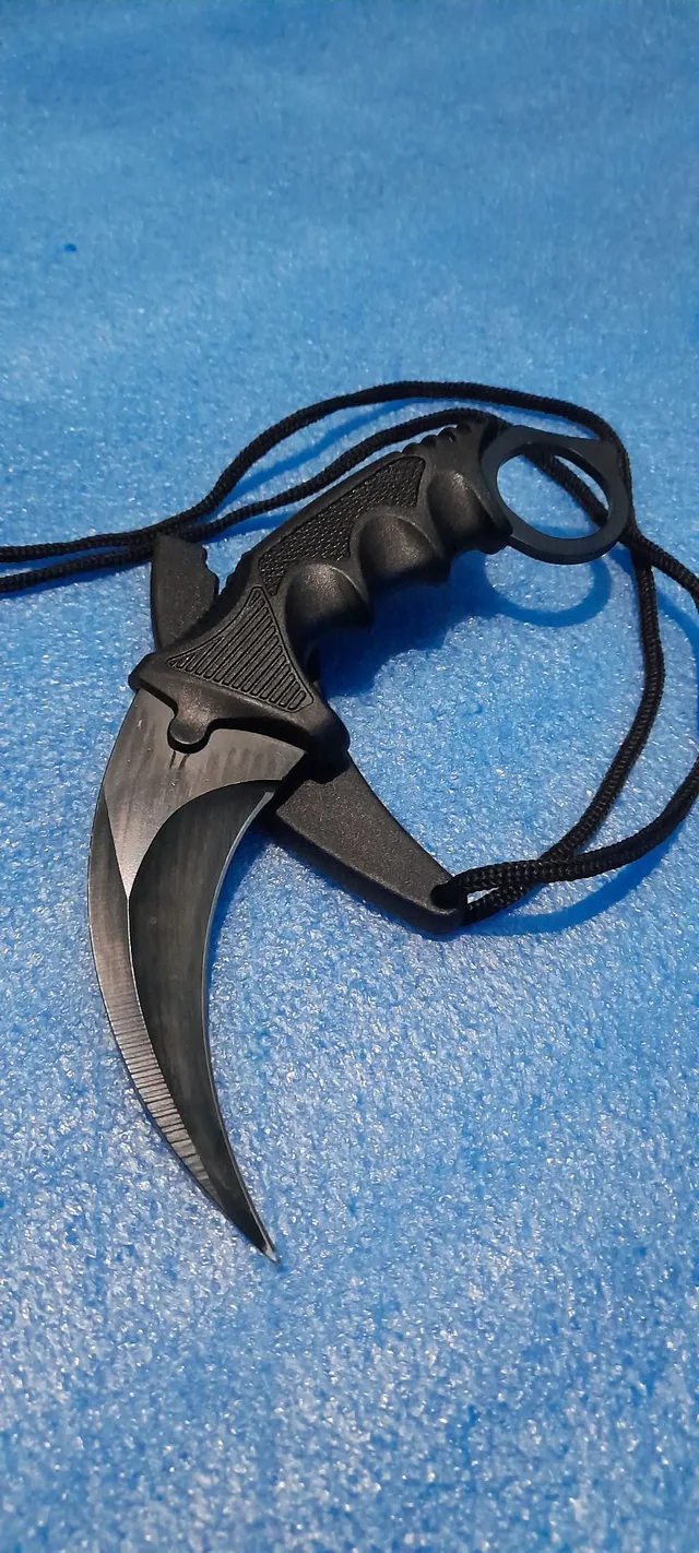 Faca Karambit CS Go 18cm Tática MGJD C/ Bainha Resistente