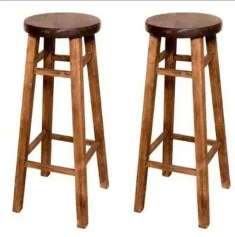Banqueta 70cm em carvalho - sem encosto