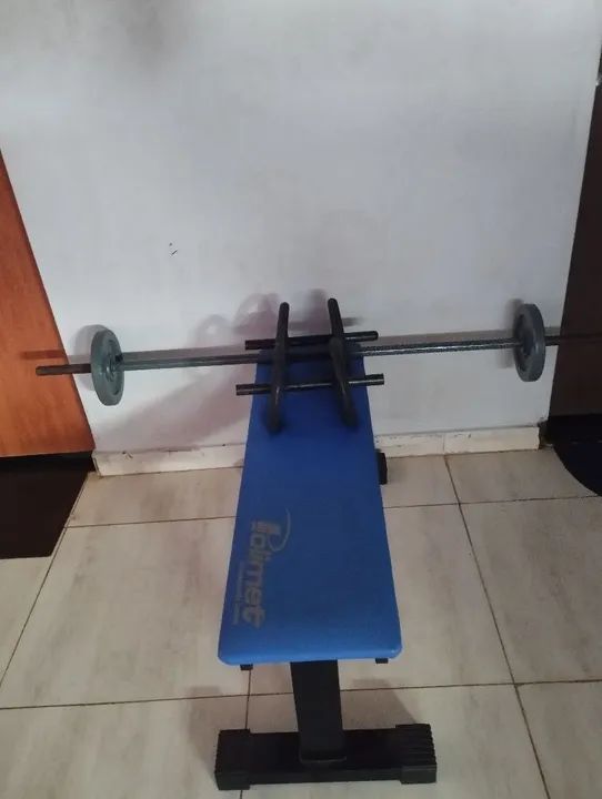 Halteres e Barra para Treino - Foto 2