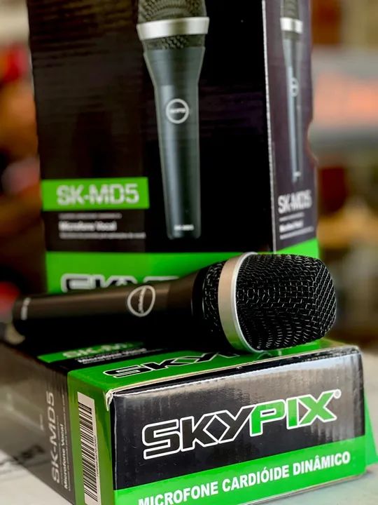 Microfone com fio SKYPIX MD5 (Cabo de 5 Metros, bag e cachimbo) - Foto 3