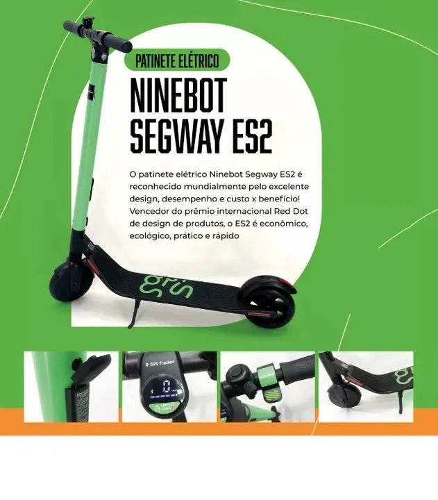 Patinete Elétrico Segway Ninebot ES 2 motor 300w Bateria 36v Gtsm1 - Foto 3