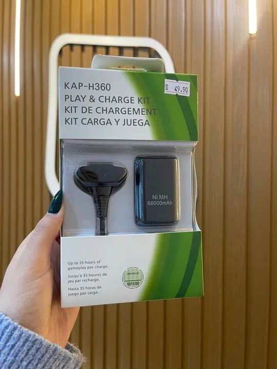 Cabo + Bateria p/ Controle Xbox 360