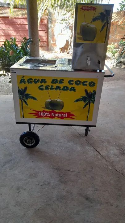 Carrinho de água de coco gelada - 100% natural - Foto 4