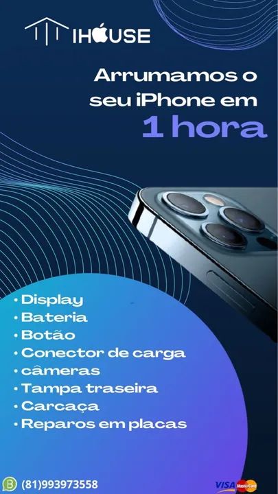 Conserto de iPhone em 1 hora - IHOUSE RECIFE 