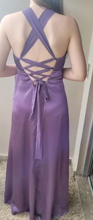 Vestido longo lilás - Foto 4