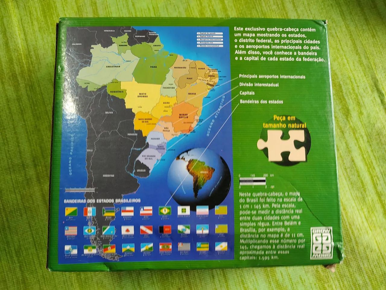 Quebra-cabeça Mapa do Brasil 250 Peças - Foto 4
