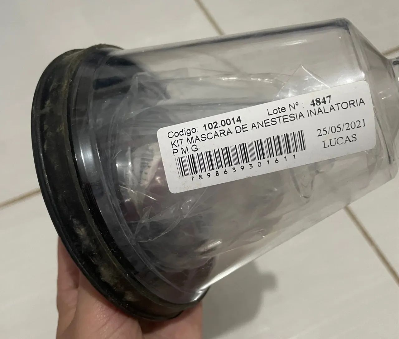 Kit máscara de anestesia inalatoria 
