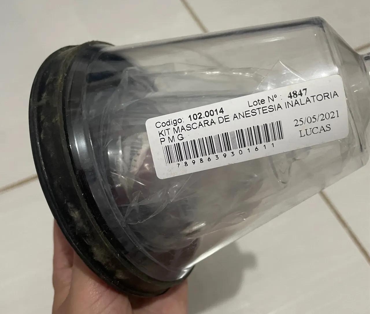 Kit máscara de anestesia inalatoria