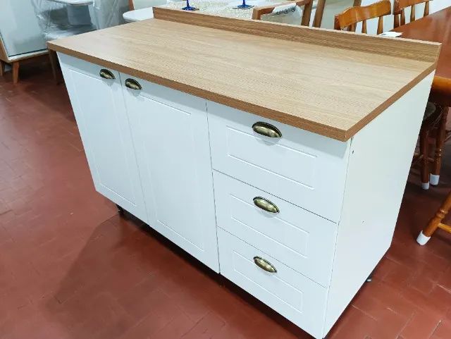 Balcão de Cozinha 02pts / 03 Gavetas Americana 100%MDF. - Foto 2