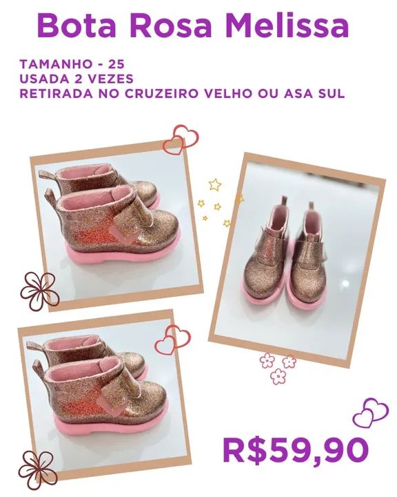 Calcados de menina Melissa Nike e Puma Usados Calcados Infantis Cruzeiro Velho Brasilia 1355053163 OLX