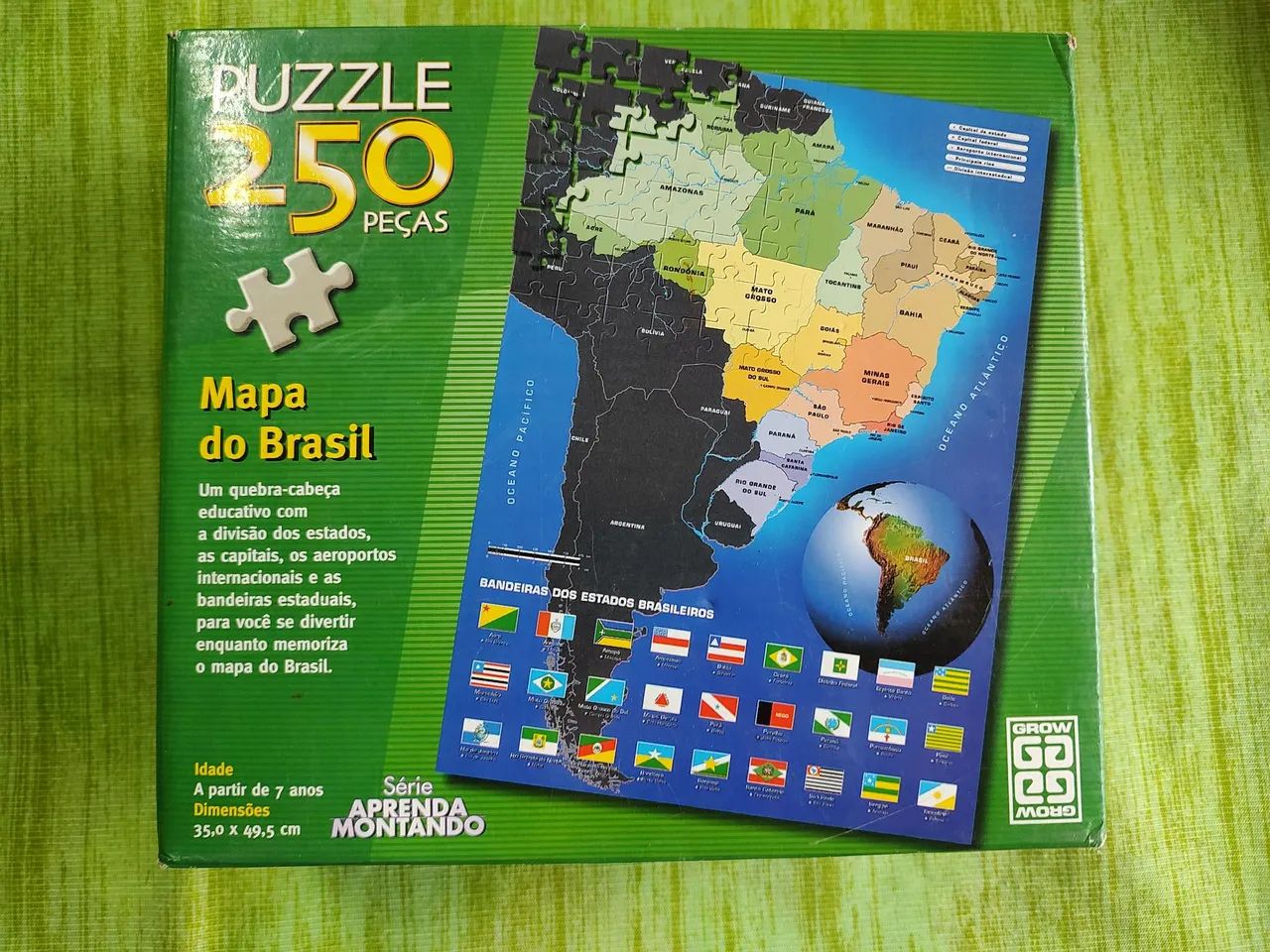 Quebra-cabeça Mapa do Brasil 250 Peças - Foto 5