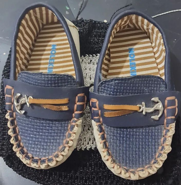 Sapatos Bebê Molekinho - Azul Marinho - Tamanhos Pequenos