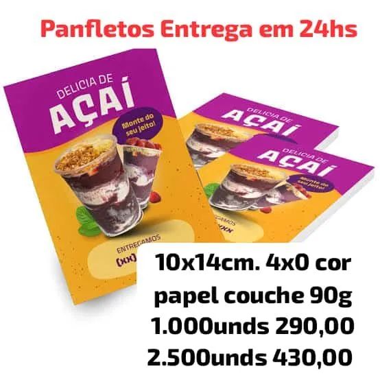 Panfletos entrega em 24hs