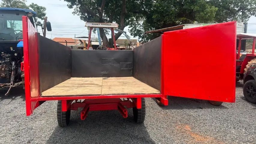 Carreta de metal duas rodas - Foto 3