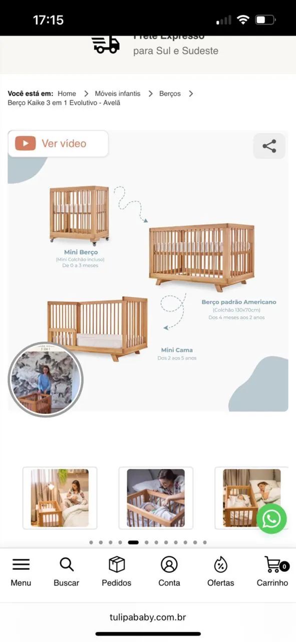 Berço Evolutivo Tulipa Baby