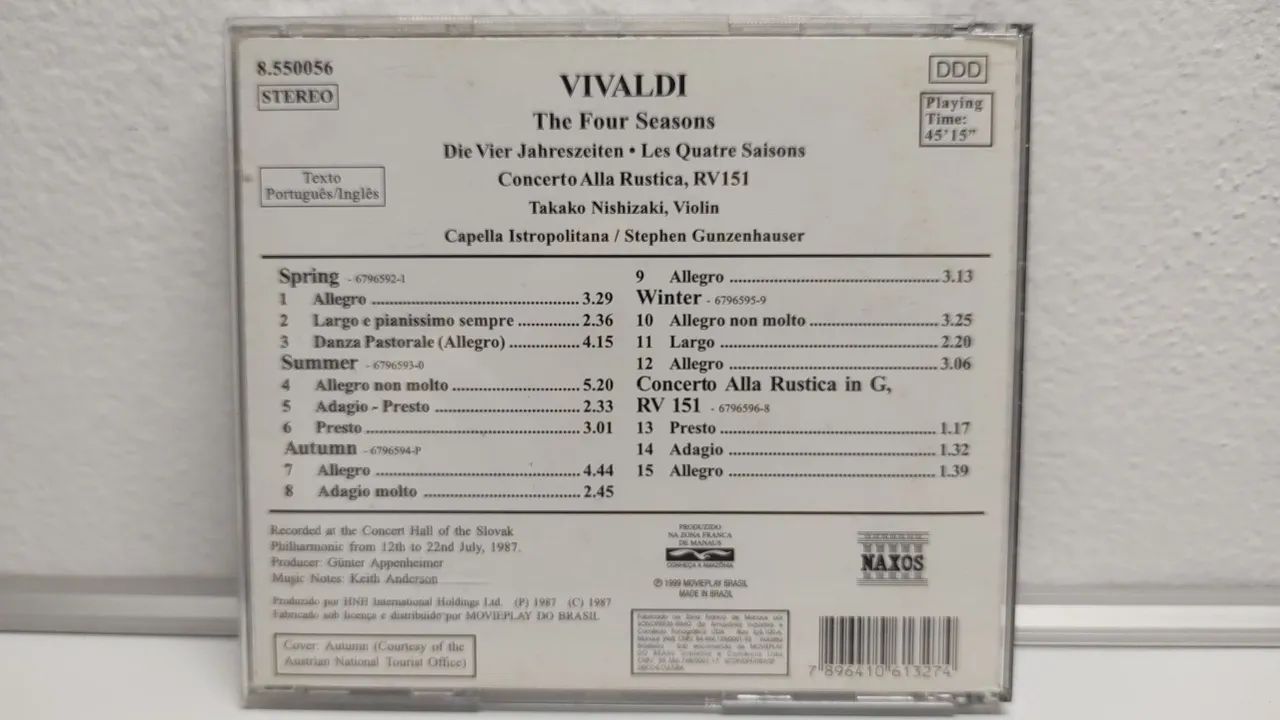 CD Vivaldi - As Quatro Estações - Naxos - Foto 2
