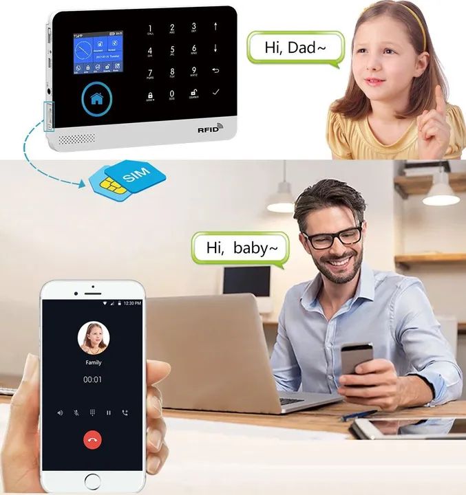 Alarme residencial com sensor de movimento e sirene envia sms - Foto 3