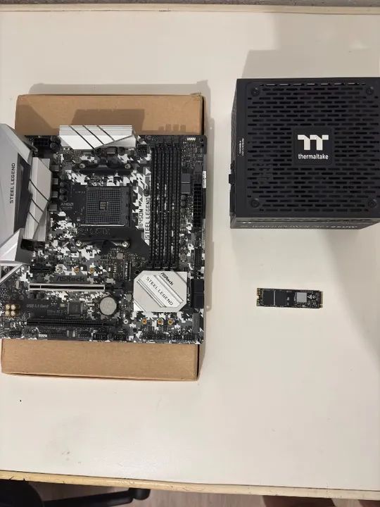 Kit upgrade - Asus B450m steel legends - SSD NVME 1TB - Fonte full modular Thermaltake