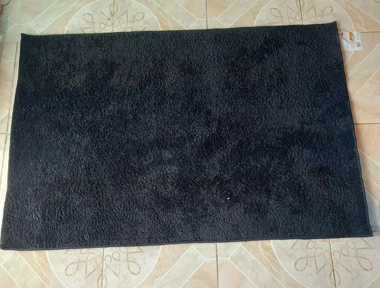 Tapete Peludo Preto - Foto 2