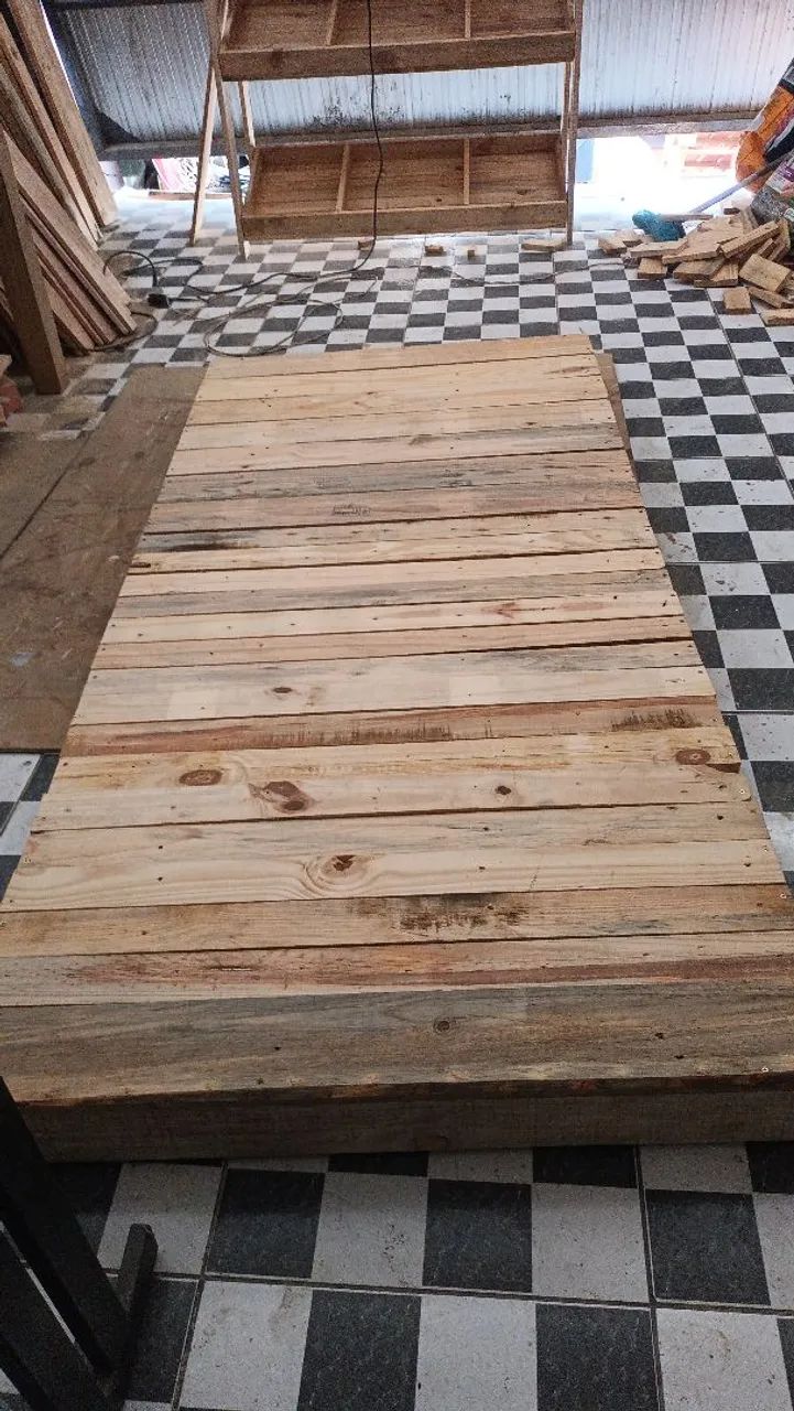 Cama Pallet - Estilo Industrial - Foto 3
