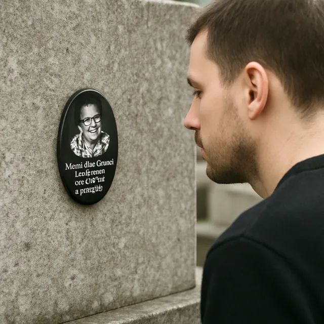 Placa para sinalizar túmulo