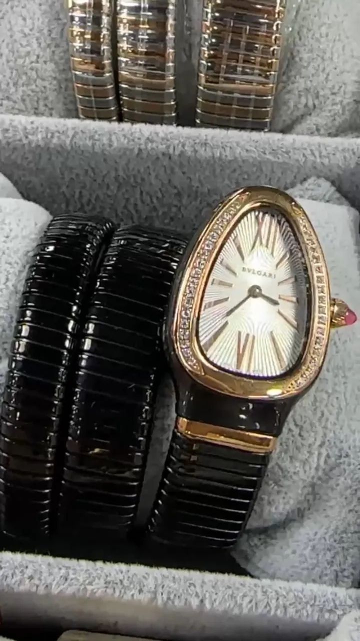 Relogio serpenti black bvlgari 2 voltas - Foto 2