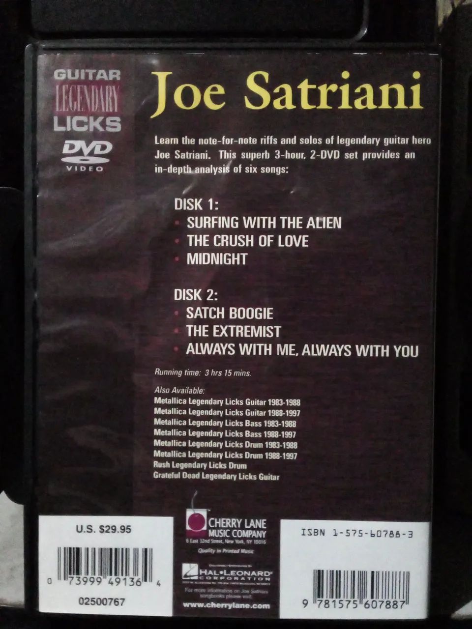 DVD Joe Satriani - Guitar Legendary Licks 2010 2xDVD vídeo aula - Foto 2