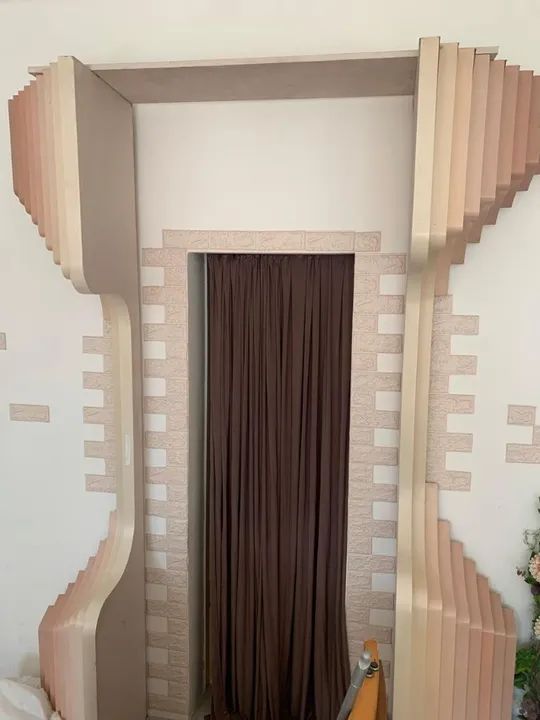 Moldura / portal p/ decoração festas em MDF Bege 260 cm x 50 cm x 1 cm - Foto 2