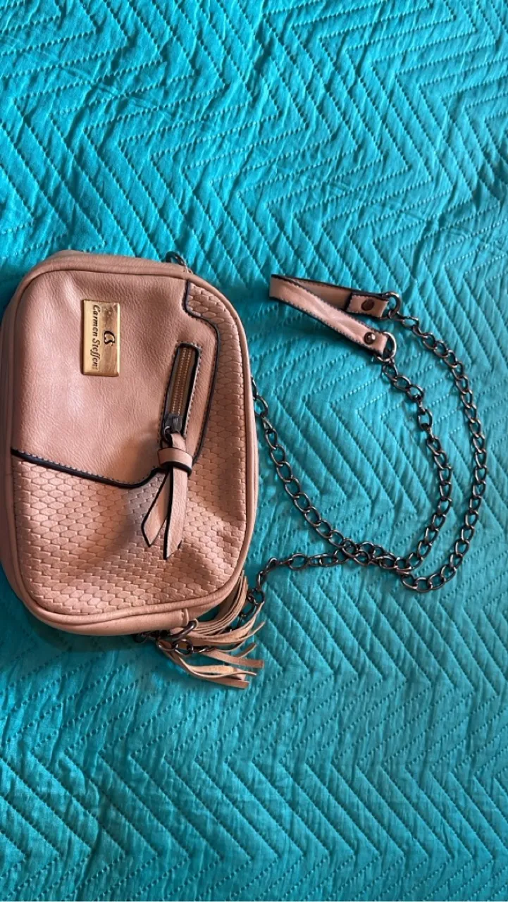 Bolsa Carmen Steffens Bege com Alça de Corrente
