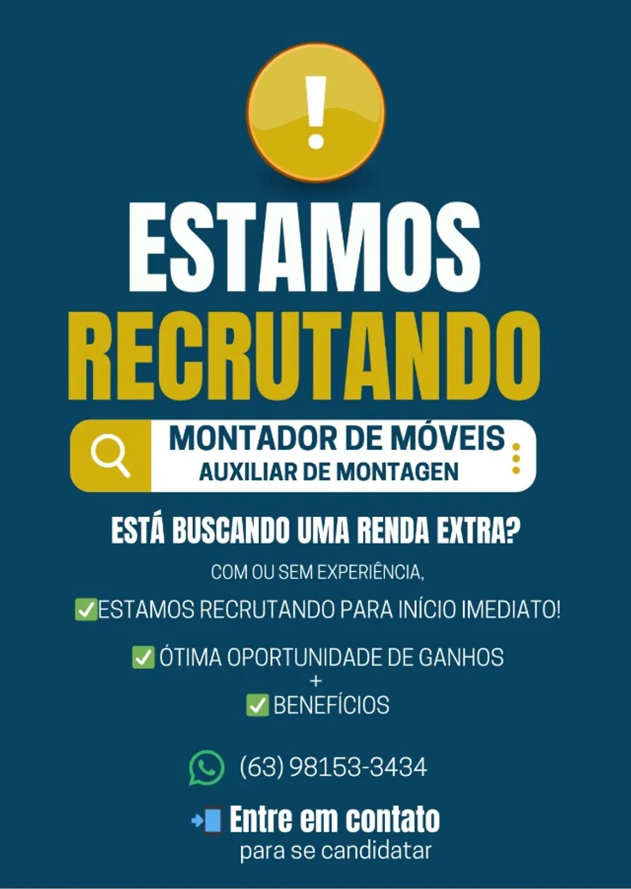 Montadore de móveis / auxiliar 