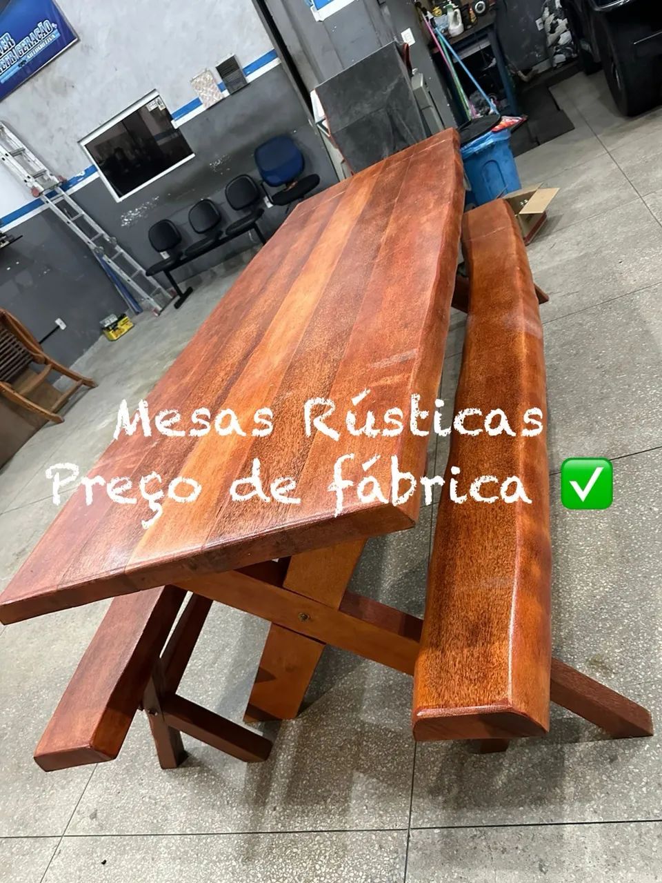 MESA BOA RÚSTICA MACIÇA TOP