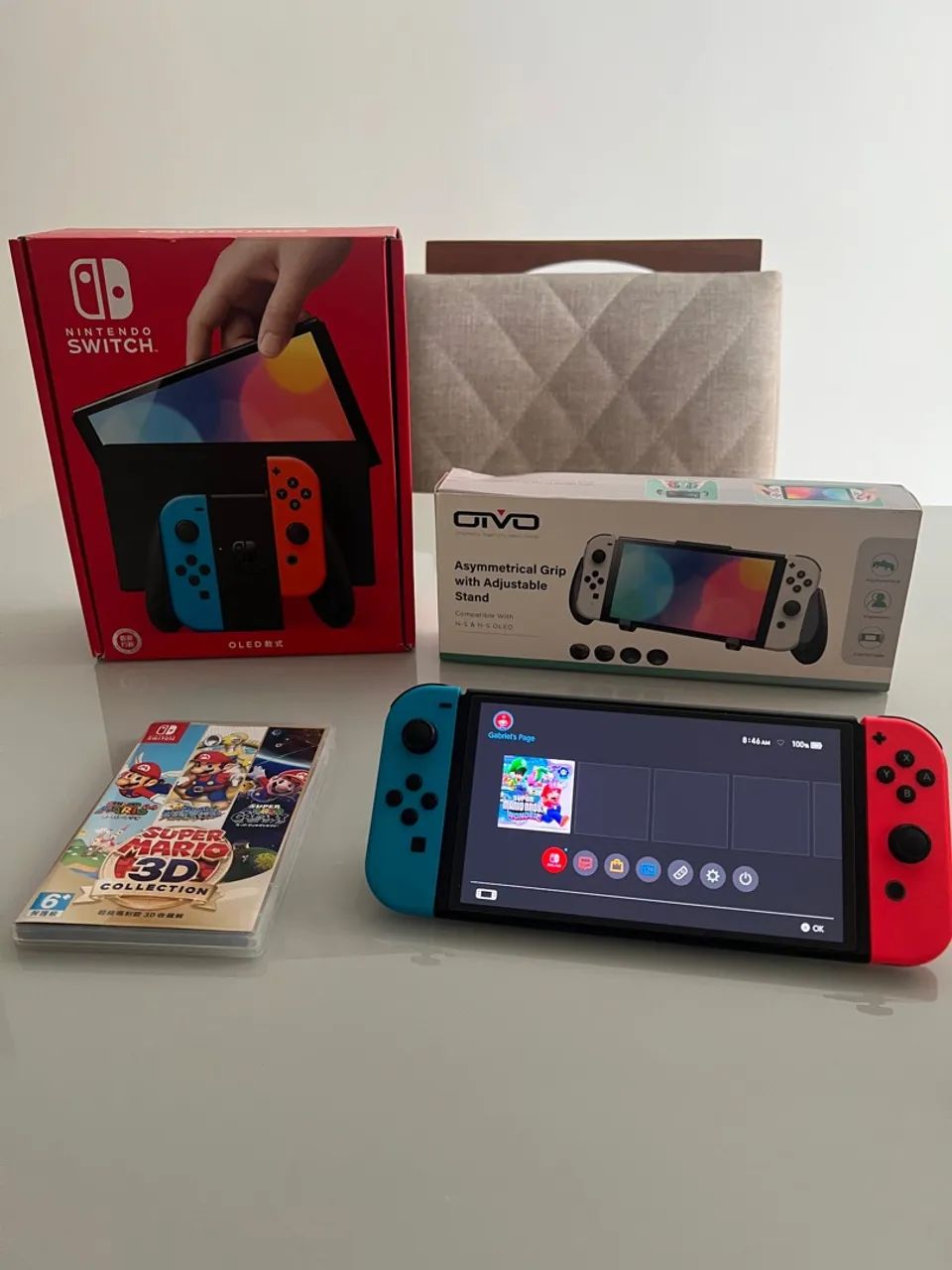 Nintendo Switch OLED desbloqueado + microsd 512gb + Jogo Super Mario 3D All-Stars