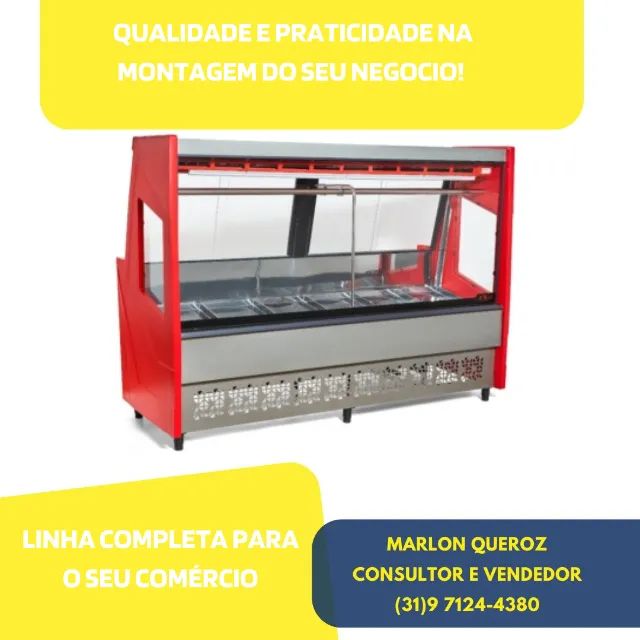 Balcão de Açougue 2M Polar 127/220 Vermelho