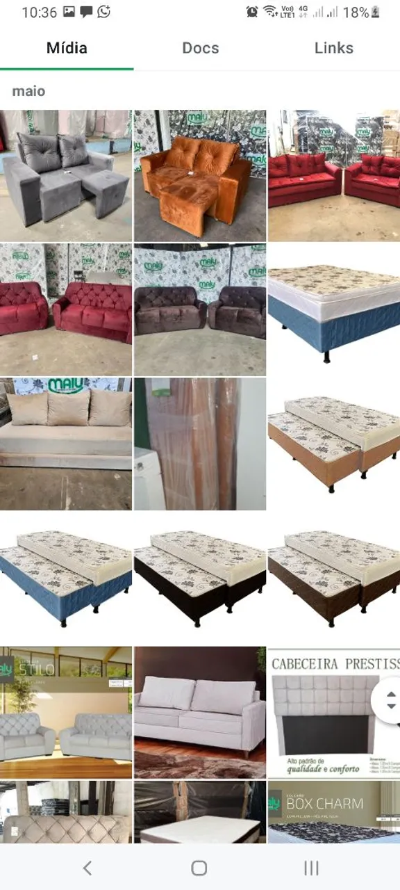 Sofa aqui tem de R$ 680 reais tem também de R$ 380 reais