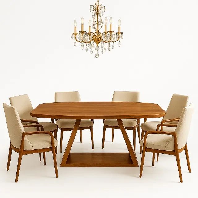Mesa Jantar Madeira Maciça Angelim 180X90cm 6 lugares - Foto 2