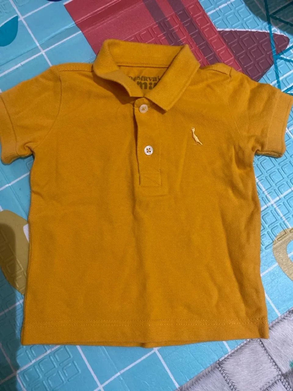 Camisa Polo Infantil Masculina Amarela (mais pro mostarda)