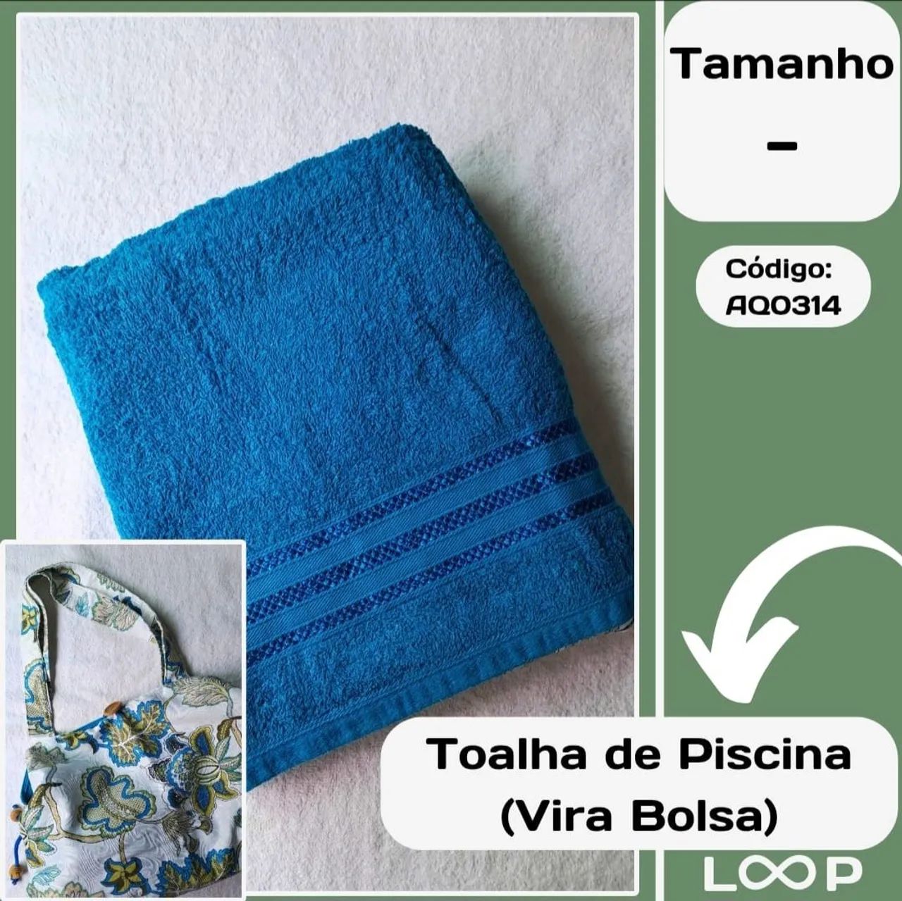 Toalha de Piscina que Vira Bolsa